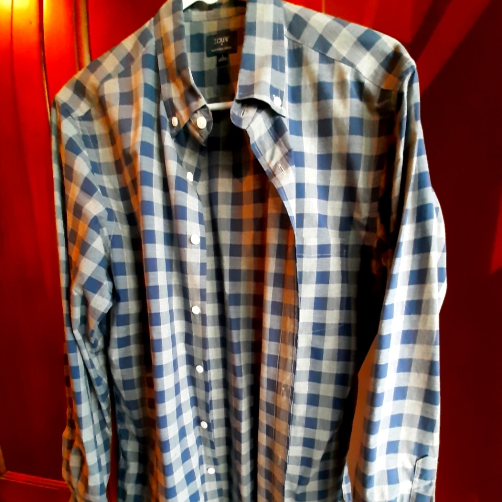 J Crew mens button down casual shirt